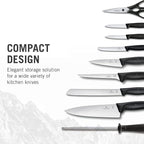 Victorinox Swiss Classic Knife Block - Kitchen Knife Set with Block for Home Essentials - Includes Chef's Knife, Santoku Knife & More - Black Handles, 15-Piece Set