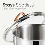 CAROTE 1.6Qt & 3.0Qt Stainless Steel Saucepan Set, Non-Toxic 3-Ply Stainless Steel Cookware Set with Lids, Small Kitchen Pots, Oven Safe, Compatible with Induction, Ceramic, Gas