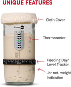 KneadAce Sourdough Starter Kit With Culture, Starter Culture, 24oz Sourdough Jar, 2 x Cotton Rope Banneton Bread Proofing Basket, Bread Lame, Perfect Gifts for bakers Sourdough Bread Baking supplies