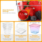 6 Pack 6'' Deep NSF Food Pans 1/6 Size | Commercial Food Storage Containers | Polycarbonate Plastic Pans for Restaurant | Commercial Grade for Food Prep | Clear