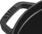 STAUB Cast Iron Dutch Oven 9-qt Round Cocotte, Made in France, Serves 9-10, Black Matte