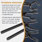 Blacksmith Knife Making Tongs Set - 3/8" 1/2" 5/8" V-Bit, 1/4 Flat Jaw, Pick Up, Scroll - Assembled Blacksmithing Bladesmith Steel Forge Tongs (6PCS)