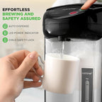 NutriChef 5.2 Qt Electric Water Kettle, Quick Heating, 5 Liter Digital Kettle with 5 Temperature Settings, Safety Lock, Stainless Steel, 3 Dispensing Options, Easy to Clean, 8.46" x 11.2" x 16.5"