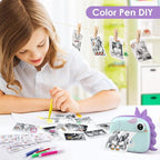 Kids Camera Instant Print, Selfie Digital Camara for Kids with Print Paper & 32G Card, 2.5K Video & Instant Print Camera with Color Pens for DIY, Fun Gift for Girls Boys 3-12 Years Old (Green)