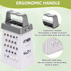 6 Pcs Mini Cheese Grater Professional Box Grater Stainless Steel Fine Coarse Handheld Slicer with 4 Sides Small Box Food Shredder Safe Zester