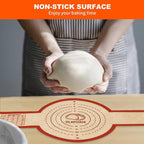 Silicone Bread Sling for Dutch Oven Liner, 2 Pack Non-Stick, Easy Clean Reusable Silicone Baking Mat with Long Handles, Easy to Transfer Sourdough Bread, Red