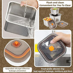 2 PCS Stainless Steel Food Storage Containers(47oz) with Lids Leak Proof & Airtight | Square Stainless steel freezer Containers,For Meal Prep,Fruit,Snack,Freezer