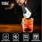 Large Round Ice Cube Trays - Set of 2, Silicone Ice Ball Molds for Chilly Drinks, Perfect Whiskey Ice Molds, for Cocktails - BPA-Free
