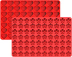Heart Flower Blossom Molds Silicone for Chocolate Candy Gummy Cream Cheese Mints, Small Wax Melt Molds Flower Baking Molds Ice Cube Tray