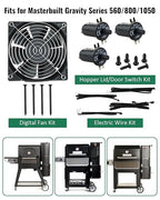 Replacement Fan and Lid/Door Switch Kit Fit for Masterbuilt Gravity Series 560/800/1050 XL Digital Charcoal Grills & Smokers