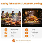 Wireless Meat Thermometer with 2 Color-Coded Probes, ±1.8℉ Accuracy, IP67 Waterproof, App Control & Real-Time Monitoring, Two-Way Alerts for Kitchen, BBQ, Grill, Oven, Smoker