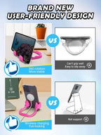 Christmas Stocking Stuffers for Teens Girls Women Cell Phone Holder: Thumbs Up Lazy Phone Holder for Desk Gifts for Adults Kids Teenager Wife Mom Funny White Elephant Useful Trendy Stuff Hot Pink