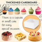 JCD 16 Pcs Valentine’s Day 1+5 Bento Cake and Cupcake Box for a under 6 inch Cake and 5 Cupcakes Box Family Dinner Birthday Party Picnic Gift Boxes Fit 5 Regular Cupcakes and Mini CakeS (1+5/16Pcs)