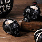 Skull Candle Holder Mold Tealight Candlestick Holder Resin Slicone Mold Crafts for Party Halloween Home Bar Decoration