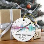 Personalized Oboe Instrument Ceramic Ornament, Customized Text Year Name Oboist/Oboe Musical Player Christmas Ornaments Gift for Women Men Friends Kids, Oboes Musical Lover Appreciation Ornament