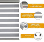 Persilux Window Blinds Cordless, Zebra Roller Shades for Windows (43" W x 72" H, Grey) Light Filtering Sheer Shades Day and Night Window Drapes for Home, Bedroom, Easy to Install…