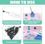 Upgraded Resin Mixer, Handheld Rechargeable Mixer with Minimizing Bubbles,Epoxy Resin Mixer for Resin, Silicone Mixing, Resin Molds, DIY Crafts (Included 4 pcs Paddles) (White)