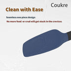 Coukre Silicone Spatula Set of 5,High Temperature Resistant, Food Grade Silicone, Dishwasher Safe, for Baking, Cooking (Colorful A Black)