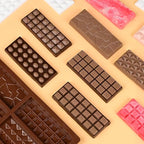 Chocolate Bar Mold, 2 Pack Deep Silicone Molds, Non-Stick Chocolate Molds for Stuffed Pistachio Knafeh Bars, Energy Protein, Homemade Candy Snacks, 6 in 1 Style Chocolate Bar Mold