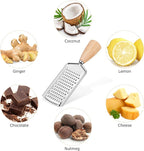 Ciieeo Cheese Grater Vegetable Zester Vegetable Cutter Slicer Professional Grater Handheld Grater Flat Grater Potato Peelers Vegetable Slicing Tools Stainless Steel Salad To Rotate Wooden
