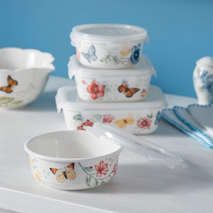 Lenox Butterfly Meadow Round Serve and Store, Large