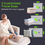 Travel Vacuum Storage Bags with USB Pump, 6 Pack Compression Packing Bags for Luggage and Suitcase,Space Saver Bags for Clothes and Clothing Travel
