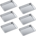 Pack of 6 | 10 in. x 13 in. Quarter Size Aluminum Bun. / Sheet Pan | Ideal for baking, roasting, cooling, prepping, or storing - a must-have in restaurants, bakeries, and busy kitchens.