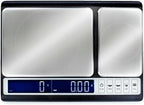 Smart Weigh Dual Platform Digital Kitchen Scale Stainless Steel Culinary Kitchen Scale 10 kilograms x 0.01 Grams High Precision Digital Food Scale Tare Function LCD w/Backlit for Baking Cooking Food