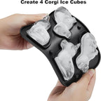 3D Corgi Dog Ice Cube Tray - Fun Shapes, Novelty Mom/Dad Gifts for Dog Lovers, Cute Corgi Ice Mold for Whiskey, Cocktail, Bourbon