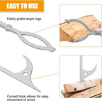 KEESHA 40" Fire Tongs Fire Pit Tongs Set, 40" Fire Poker Set Stainless Steel Log Grabbers Fire Pit Tools Fireplace Tongs for Outdoor Indoor Campfire Picnic Backyard Accessories