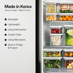 VAKUEN Premium Airtight Food Storage Containers, 3.28qt 1 Piece, Smart One-Click Seal Lid, No Hinges, Patented Double Silicone Lining, 100% Leak Proof, BPA-FREE, Dishwasher, Microwave Safe