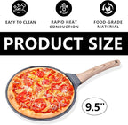 Crepe Pan, 9.5 Inch Griddle Pan, Nonstick Flat Skillet Dosa Tawa Comales Para Tortillas Pancake Pans, Nonstick Crepe Pans for All Stoves (9.5 Inch)