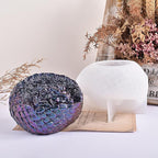 Dragon Egg Molds Dinosaur Resin Mold - Resin Casting Silicone Molds for Home Decor & Candle Making Wave Spiral Mold