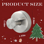 Suction Cup Hooks for Wreaths on Glass, 2026 Upgrade No Drill Towel Hooks Stainless Steel Waterproof Suction Cup Hooks, Wreath Hanger for Front Door for Kitchen, Bedroom (2, White)