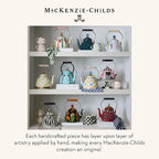 MACKENZIE-CHILDS Enamel Tea Kettle, Cute Tea Kettle for Stovetop, 2 Quarts, Zebra