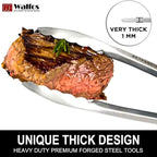 Walfos 17 Inch Extra Long Grill Tongs Set of 2, Ultimate Stainless Steel Tongs for Grilling, Cooking, BBQ/Barbecue, Buffet and Turning Food