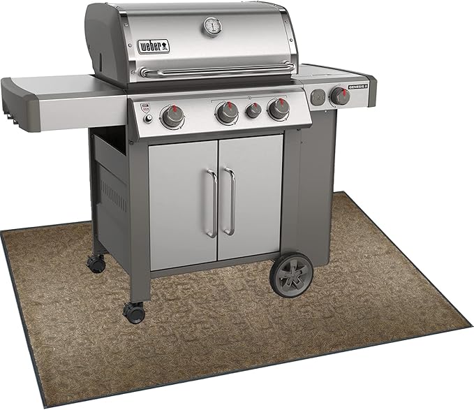 BBQ Grill Mat for Outdoor Grill, 65 x 51 inches Heavy Duty Thickened Under Grill Mats, Oil-Proof Waterproof Floor Protector for Deck and Patio