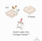Moss and Fawn Ice Cube Tray - Forage Feeder Freezer & Teething Popsicle Mold for Breast Milk, Formula, Bone Broth, Purees, & Baby Food - BPA, Lead, & PVC-Free - Foliage