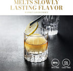 Whiskey Clear Ice Cube Maker, 2.5" Crystal Round Clear Ice Ball Maker for Freezer, 7 Cavity Large Sphere Whisky Ice Maker Circle for Cocktail Bourbon Scotch Brandy, Premium Gift for Lover