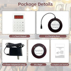 Pagers for Restaurants 20 Coaster Beeper, Restaurant Pager System Long Range, Customer Queue Pagers Set with Vibration, Flashing and Buzzer, Beepers for Food Truck, Church, Nursery