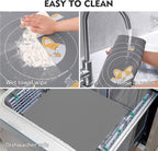 Ourokhome Silicone Baking Mat Sheet and Pastry Dough Cutter, 0.5 Inch Thick 20'' X 16" BPA free Silicone Rolling Mat, Non-Stick and Anti-Slip, Dishwasher Safe (Gray)
