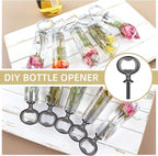 Metal Bottle Opener Kit, 20 Pcs Blank Stainless Steel Inserts, DIY Beer Opener Hardware DIY Craft Handmade Wood Turning Kits, Flat Black Inserts
