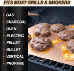 UBeesize 7 Pack Copper Grill Mats for Outdoor Grill, Heavy Duty BBQ Grilling Matt & Oven Liners, Resuable, Easy to Clean, Works on Gas Charcoal Electric Grill, Smoker, Oven -15.75 x 13 Inch
