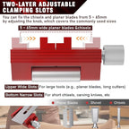Honing Guide with Whetstone for Woodworking,Sharpening Jig Center Upgraded Honing Tool and Diamond Chisel Sharpening Stone Set Kit for Knife, Short Chisels and Planes, Fine/Coarse Plate, 400/1000/Grit