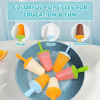 Miaowoof Silicone Popsicles Molds for Toddlers, 6-Cavity Non-BPA Premium Silicone Small Popsicle Molds, Ice Pop Mold with 6 Colorful Reusable Sticks for Kids (Pink)