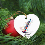 Personalized Clarinetist Ceramic Ornaments Christmas, Clarinet Musical Ornament Gift for Instrument Player, Custom Name & Year Clarinetist Ceramic Ornaments 2025, Clarinet Musician Xmas Ornament Tree