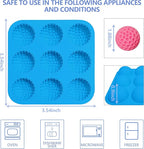 Sidosir Golf Ball Chocolate Silicone Molds for Cake Decorations,9-Cavity 3D Golf Ball for Ice, Hot Chocolate Bomb(3Pcs)
