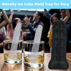 Adult Ice Cube Mold,Novelty Ices Cube mold Tray,BPA Free Silicone Mold with Lid, Great for Party Tricks & Homemade Ice,for Whiskey Cocktails,Brandy,Juice Beverages（Black）