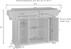 Crosley Furniture Alexandria Granite Top Rolling Kitchen Island Storage Cart, Microwave Stand, Spice Rack, Cherry