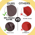Exquisite 66% Thicker Premium Plastic Table Cloth Rectangle Table Cover 0.5 Mil 6 Pack Brown Table Cloth 54 Inch x 108 Inch Disposable Tablecloth Won't Tear Easily Like Cheap Thin Brands